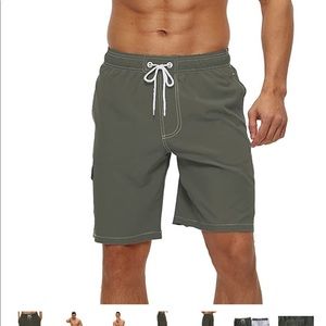 Men's Quick Dry Swim Trunks Mesh w/ Pockets Size L